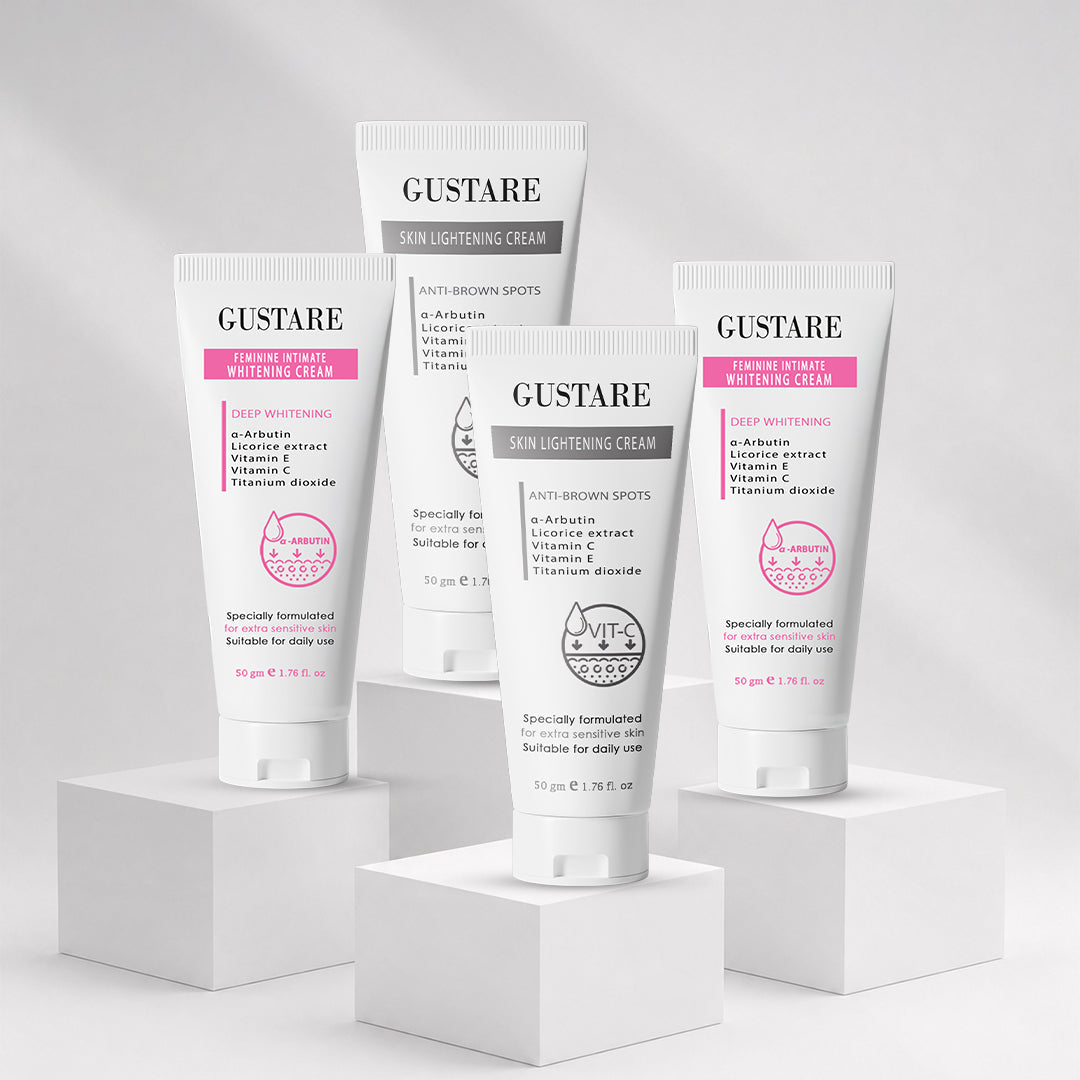 Full Body Whitening Cream Set (4 Pieces) | رباعي التفتيح للجسم والمناطق الحساسة